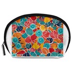 floral and leaves pattern Accessory Pouch (Large)