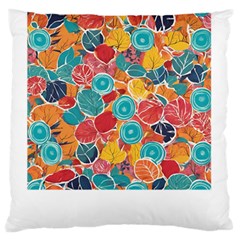 floral and leaves pattern Standard Premium Plush Fleece Cushion Case (Two Sides) from ArtsNow.com Front