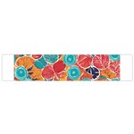 floral and leaves pattern Small Premium Plush Fleece Scarf