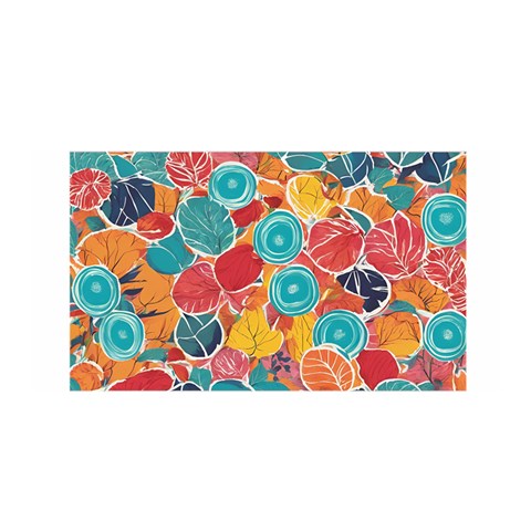 floral and leaves pattern Satin Wrap 35  x 70  from ArtsNow.com Front