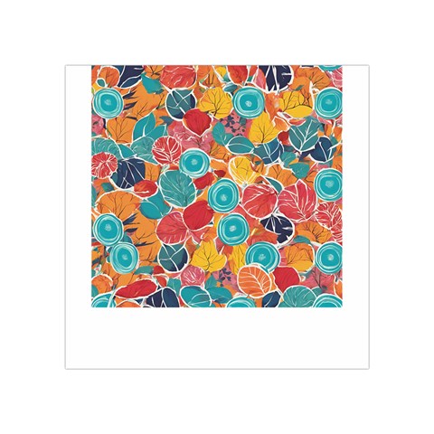 floral and leaves pattern Square Tapestry (Small) from ArtsNow.com Front