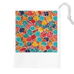 floral and leaves pattern Drawstring Pouch (4XL)