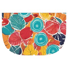 floral and leaves pattern Make Up Case (Small) from ArtsNow.com Side Left