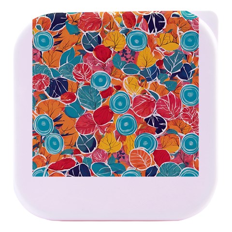 floral and leaves pattern Stacked food storage container from ArtsNow.com Purple