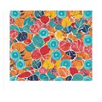 floral and leaves pattern Premium Plush Fleece Blanket (Small)