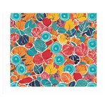 floral and leaves pattern Premium Plush Fleece Blanket (Medium)