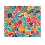 floral and leaves pattern Premium Plush Fleece Blanket (Large)