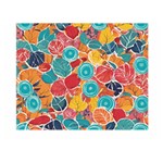 floral and leaves pattern Two Sides Premium Plush Fleece Blanket (Baby Size)