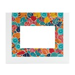 floral and leaves pattern White Tabletop Photo Frame 4 x6 