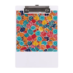 floral and leaves pattern A5 Acrylic Clipboard from ArtsNow.com Front