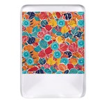 floral and leaves pattern Rectangular Glass Fridge Magnet (4 pack)