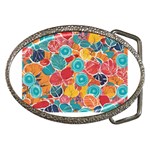 floral and leaves pattern Belt Buckles