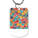 floral and leaves pattern Dog Tag (One Side)