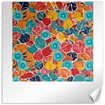 floral and leaves pattern Canvas 12  x 12 