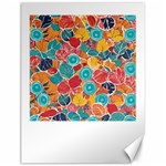 floral and leaves pattern Canvas 12  x 16 