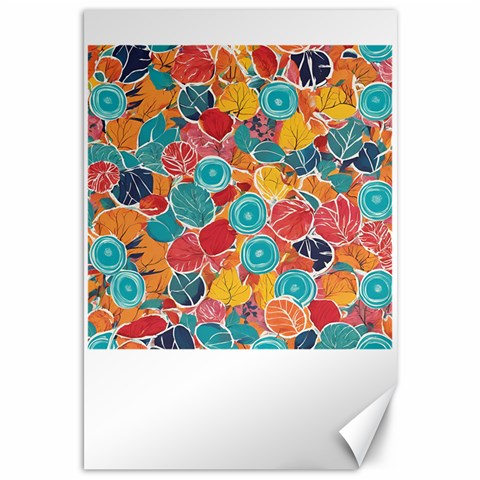 floral and leaves pattern Canvas 12  x 18  from ArtsNow.com 11.88 x17.36  Canvas - 1