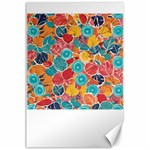 floral and leaves pattern Canvas 24  x 36 