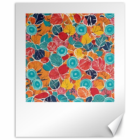 floral and leaves pattern Canvas 11  x 14  from ArtsNow.com 10.95 x13.48  Canvas - 1