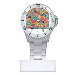 floral and leaves pattern Plastic Nurses Watch