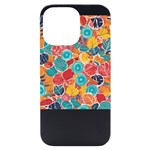 floral and leaves pattern iPhone 14 Pro Max Black UV Print Case