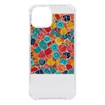 floral and leaves pattern iPhone 14 TPU UV Print Case