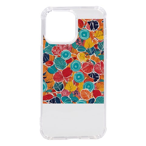 floral and leaves pattern iPhone 14 Pro Max TPU UV Print Case from ArtsNow.com Front