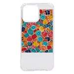 floral and leaves pattern iPhone 14 Pro Max TPU UV Print Case