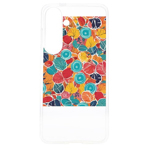 floral and leaves pattern Samsung Galaxy S24 6.2 Inch TPU UV Case from ArtsNow.com Front