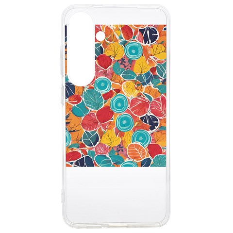 floral and leaves pattern Samsung Galaxy S24 Ultra 6.9 Inch TPU UV Case from ArtsNow.com Front