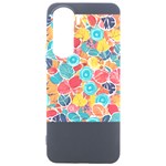 floral and leaves pattern Samsung Galaxy S24 Plus 6.7 Inch Black TPU UV Case