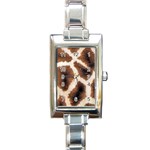 Giraffe Skin Texture Rectangle Italian Charm Watch