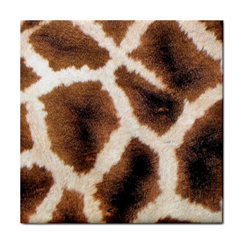 Giraffe Skin Texture Tile Coaster from ArtsNow.com Front