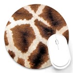 Giraffe Skin Texture Round Mousepad