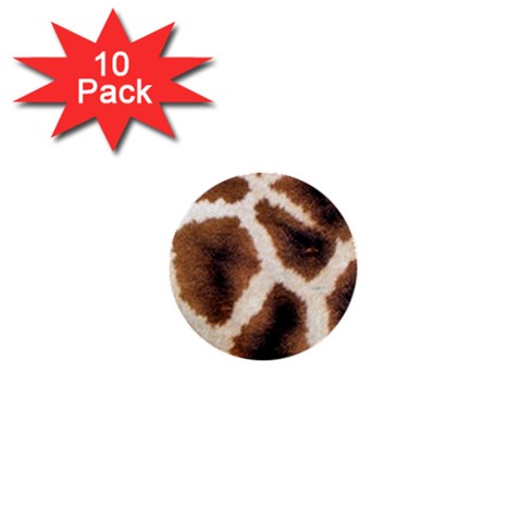 Giraffe Skin Texture 1  Mini Buttons (10 pack)  from ArtsNow.com Front