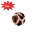 Giraffe Skin Texture 1  Mini Buttons (10 pack) 