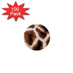 Giraffe Skin Texture 1  Mini Buttons (100 pack) 