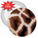 Giraffe Skin Texture 3  Buttons (10 pack) 