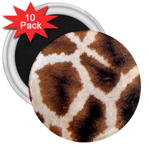 Giraffe Skin Texture 3  Magnets (10 pack)  from ArtsNow.com Front