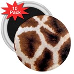 Giraffe Skin Texture 3  Magnets (10 pack) 