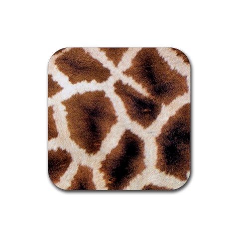 Giraffe Skin Texture Rubber Coaster (Square) from ArtsNow.com Front