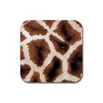 Giraffe Skin Texture Rubber Coaster (Square)