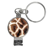 Giraffe Skin Texture Nail Clippers Key Chain