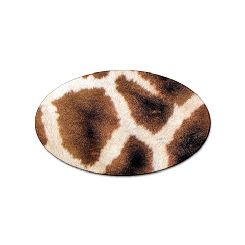 Giraffe Skin Texture Sticker (Oval) from ArtsNow.com Front