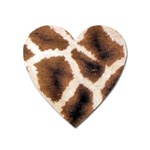 Giraffe Skin Texture Heart Magnet