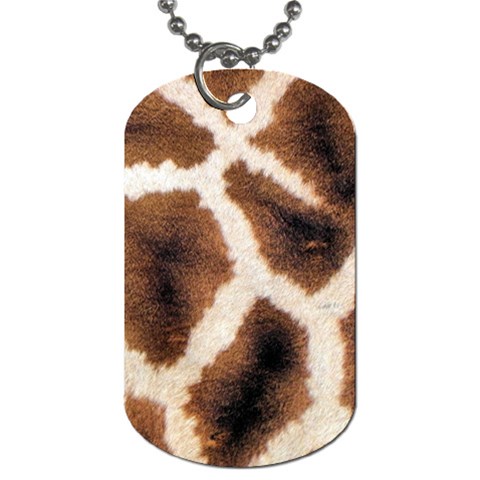 Giraffe Skin Texture Dog Tag (One Side) from ArtsNow.com Front