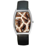 Giraffe Skin Texture Barrel Style Metal Watch