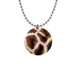 Giraffe Skin Texture 1  Button Necklace