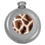 Giraffe Skin Texture Round Hip Flask (5 oz)