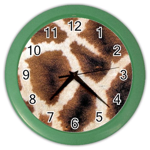 Giraffe Skin Texture Color Wall Clock from ArtsNow.com Front