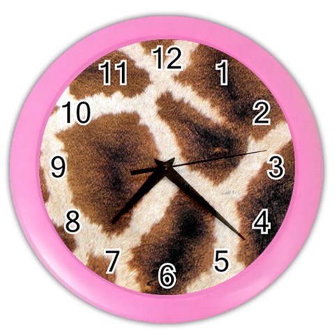 Giraffe Skin Texture Color Wall Clock from ArtsNow.com Front